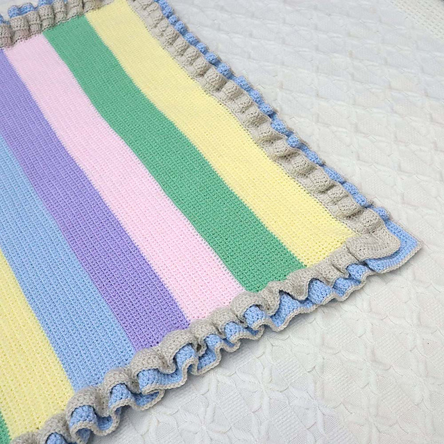 Candy Ruffle Baby Blanket