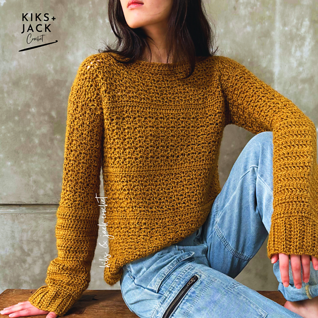 Ravelry: Quick Modern Crew Neck Sweater pattern by Kiks + Jack Crochet