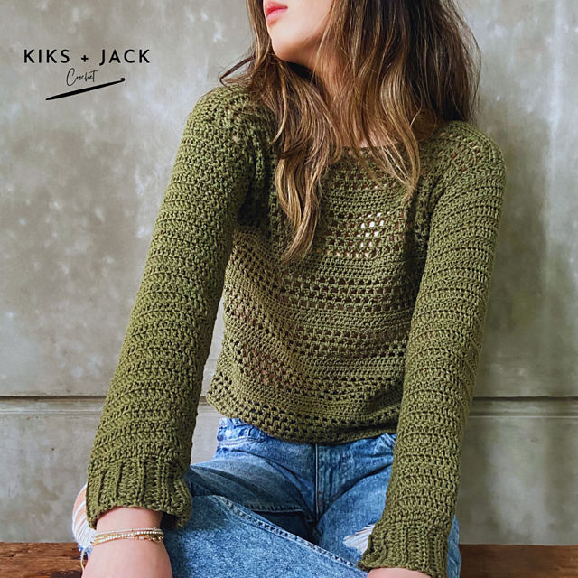 Forest Walk Easy Crochet Sweater Top