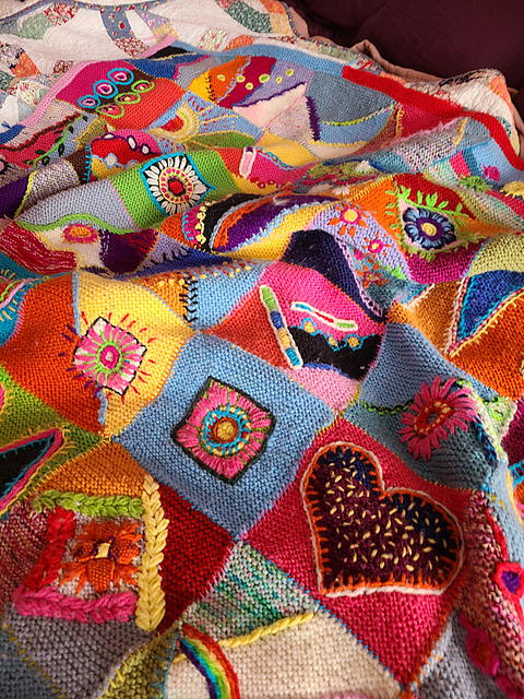 Ravelry: KimDenise's Franklin's Knitted Crazy Quilt