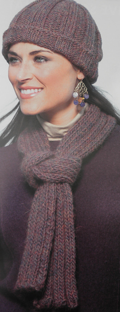 Classic Ribbed Scarf & Hat -- Hat