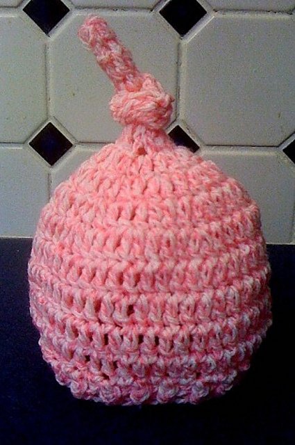 Newborn Top Knot Hat