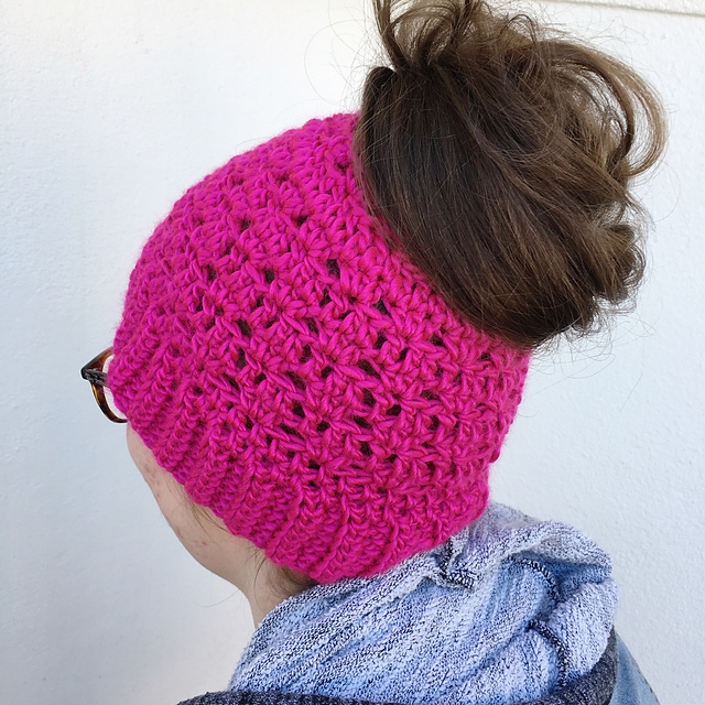Messy Bun Beanie Hat