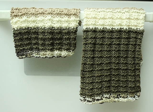 Knit Towel and Dishcloth