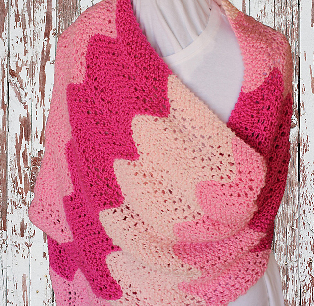 Gradient Colors Lace Shawl