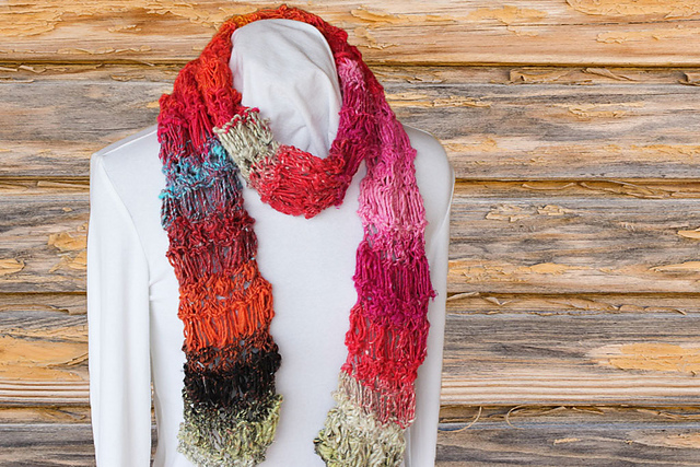 Blossom Knit Scarf Pattern