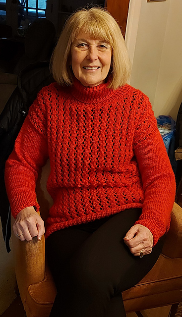 Relwen ニットセーター Ravelry: Lace Turtleneck pattern by Colleen Cox