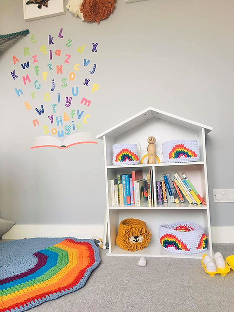 stacking rainbow baskets