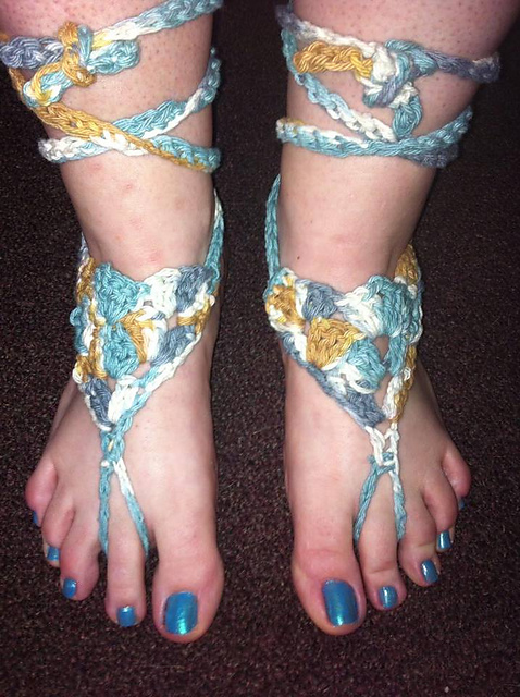 Scalloped Barefoot Sandals