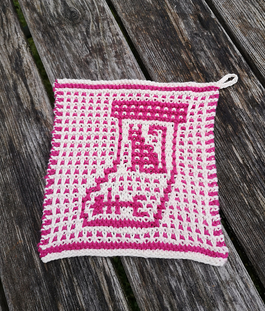 Cat's Meow Stocking Dishcloth