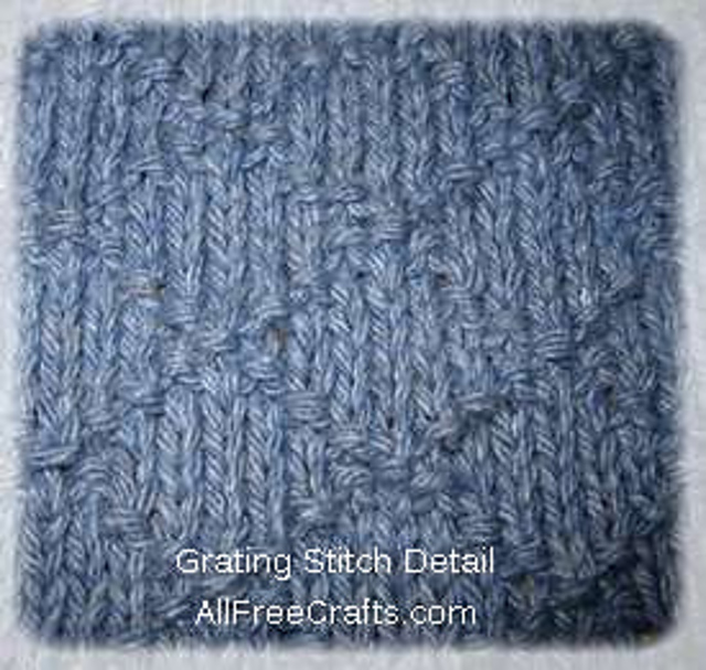 Grating Stitch Dishcloth or Washcloth