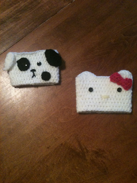 Kitty and Puppy cup cozy
