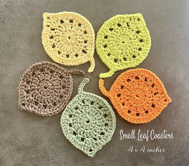 Ravelry Small Leaf Coaster pattern by Kim Howard