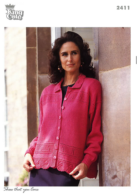2411 Jacket with Shell Fan Borders