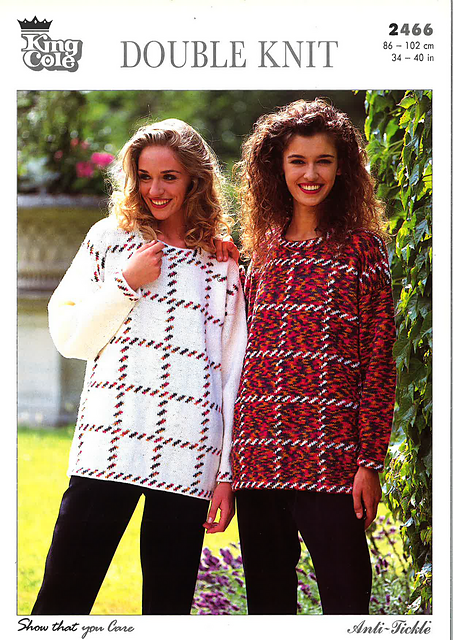 2466 Lady's Checked Effect Sweater