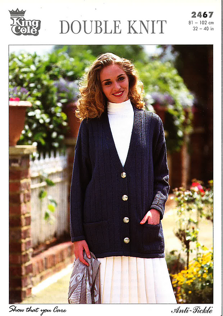 2467 Ladies Mock Rib Long-Line Cardigan