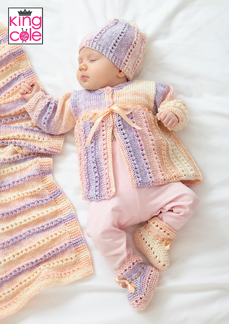 6029 Cardigan, Coat, Hat, Booties and Blanket