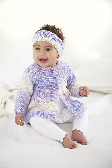 6167 Coat, Cardigan, Gilet and Headband