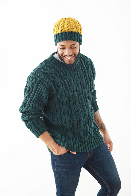 6190 Sweater, Slipover and Hat