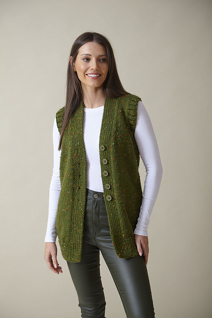 6269 Capped Sleeve Cardigan and Waistcoat