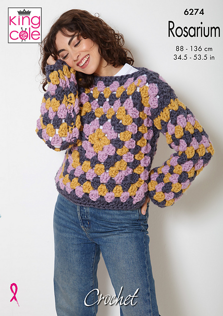 6274 Granny Square Jumper and Slipover