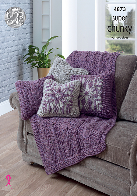 4873 Throw and Reversible cushion covers