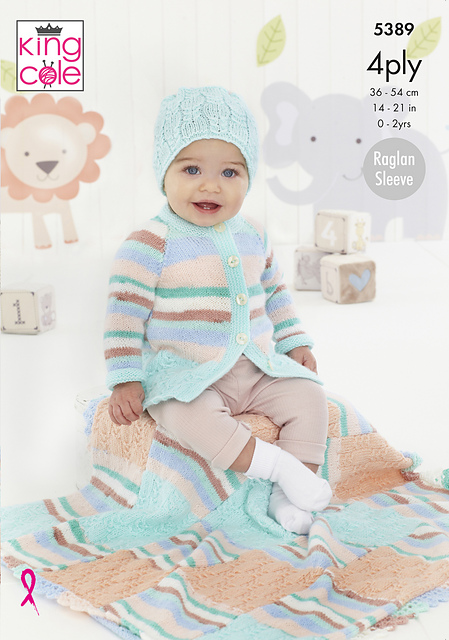 5389 Coat, Cardigan, Hat and Blanket