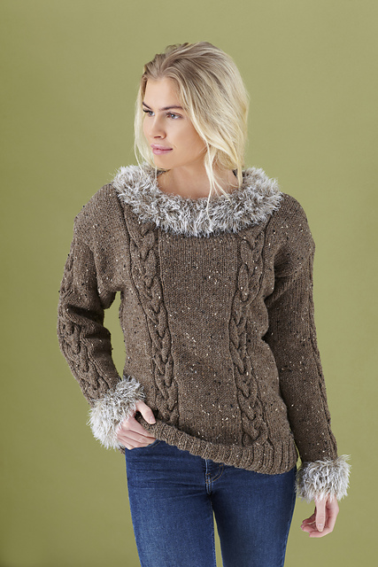 5446 Sweater, Cowl and Hat