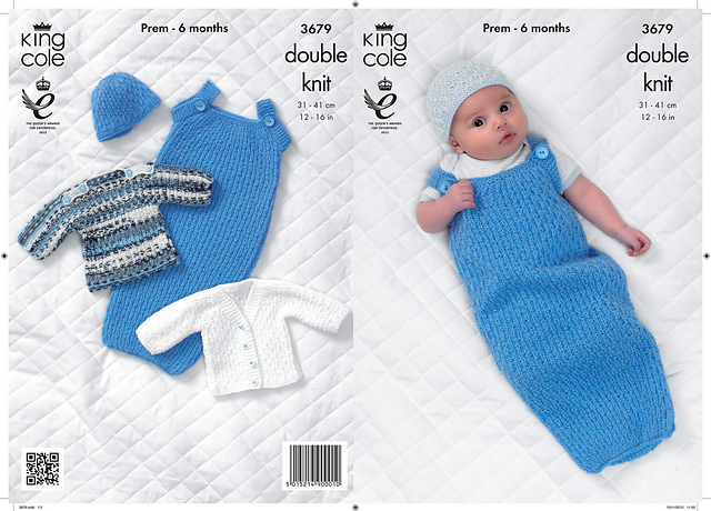 3679 Gro Bag, Sweater, Cardigan and Hat