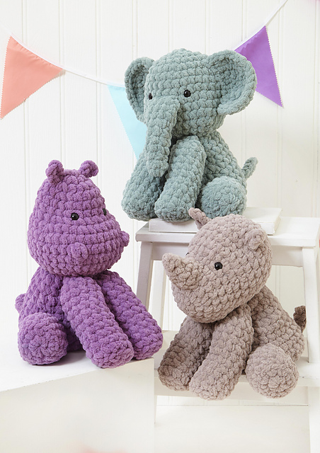 9217 Elephant, Hippo and Rhino Toys