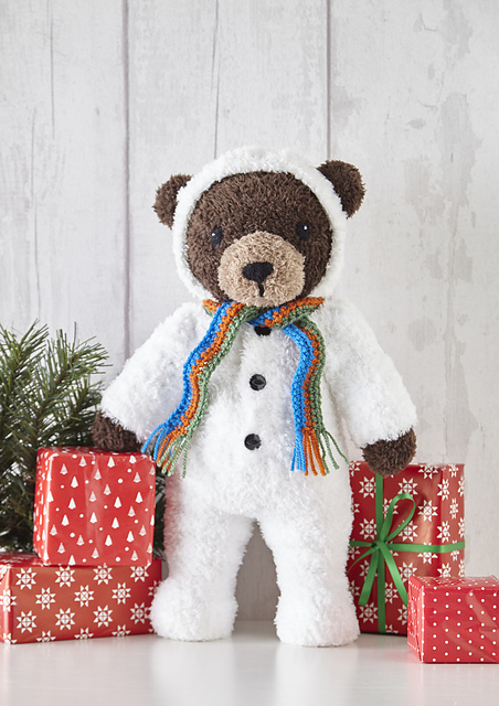 BKXMASC07 Teddy Bear Snowman Outfit