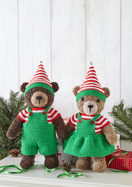 BKXMASC07 Teddy Bear Boy Elf Outfit