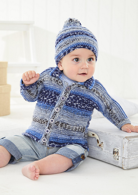 6462 Cardigans and Hat
