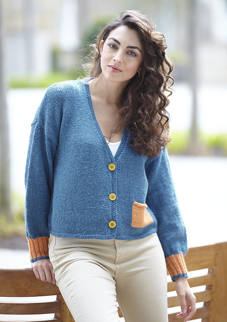 6454 V Neck Cardigan and Sweater