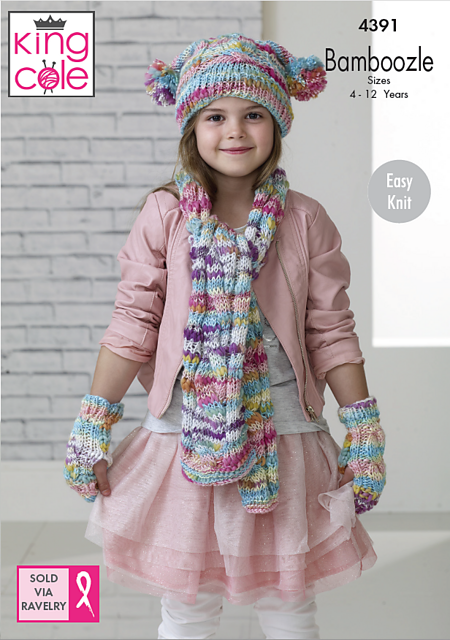4391 Snood, hat's, mittens & scarf