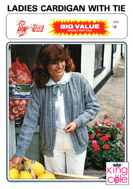 1030 Ladies Cardigan with Tie