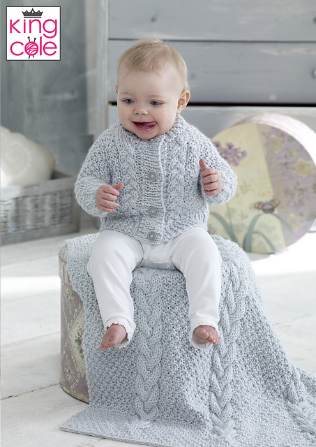 5237 Cardigans, Blanket and Hat.