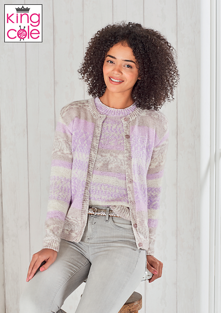 5696 Round-neck Cardigan and Round-neck Sweater