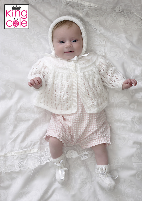 4688 Matinee coat, Cardigan, Bonnet and Bootees