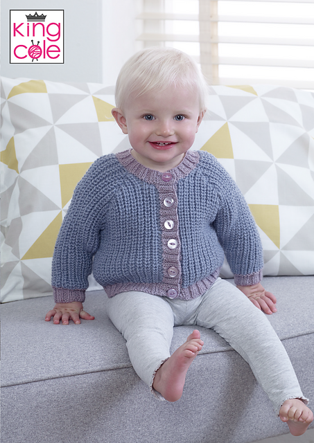 Ravelry: 4965 Cardigans in fisherman rib pattern by King Cole Ltd