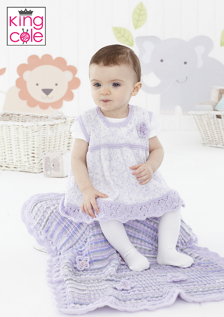 5390 Cardigan, Pinafore Dress and Blanket