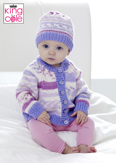 4514 Raglan Cardigan and Hat