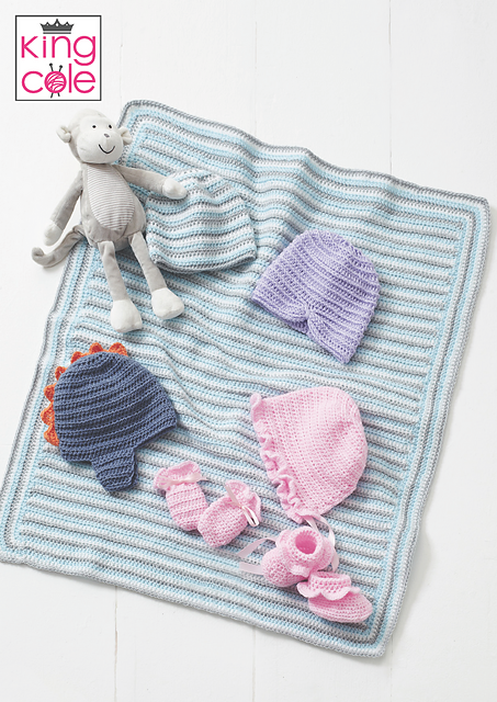 5415 Baby Hat, Mitts, Bootees and Blanket