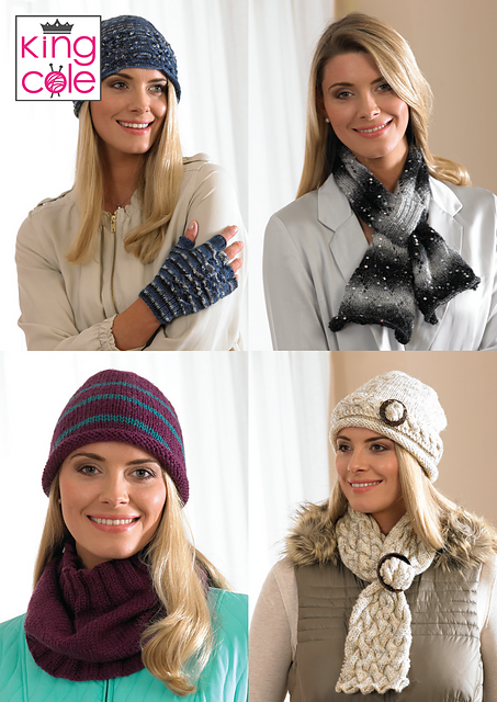 3443 Lady's Hats, Scarves, Cowl, Fingerless Gloves