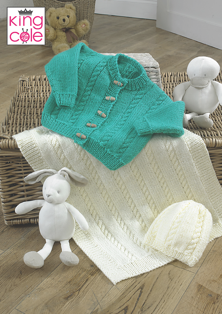 4223 Cardigan, Hat and Blanket