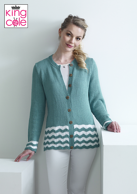 5380 Chevron Cardigan and Waistcoat