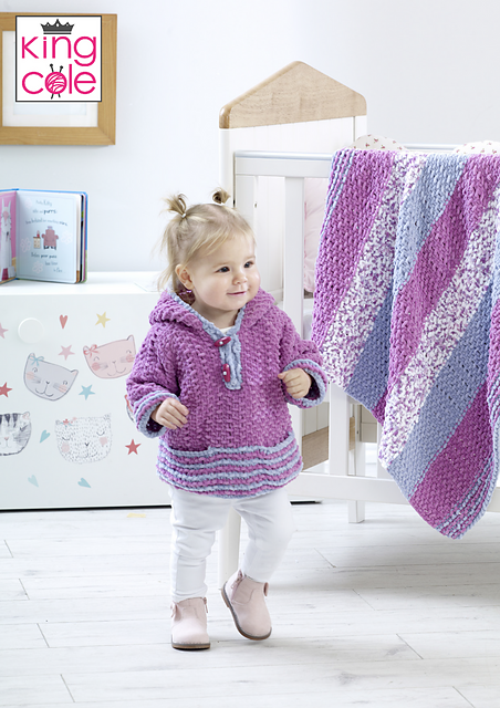 5328 Cardigan, Hooded Over-top and Blanket