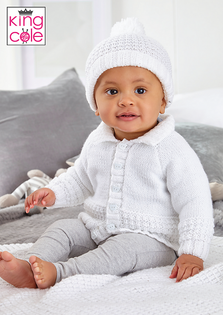5926 Cardigan, Hat and Blanket