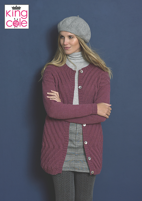 5393 Ladies Cardigan, Snood and Hat