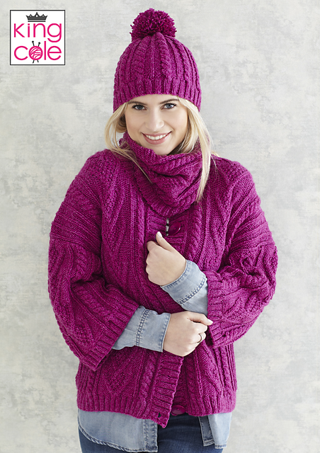 5480 Ladies Jacket, Snood and Hat